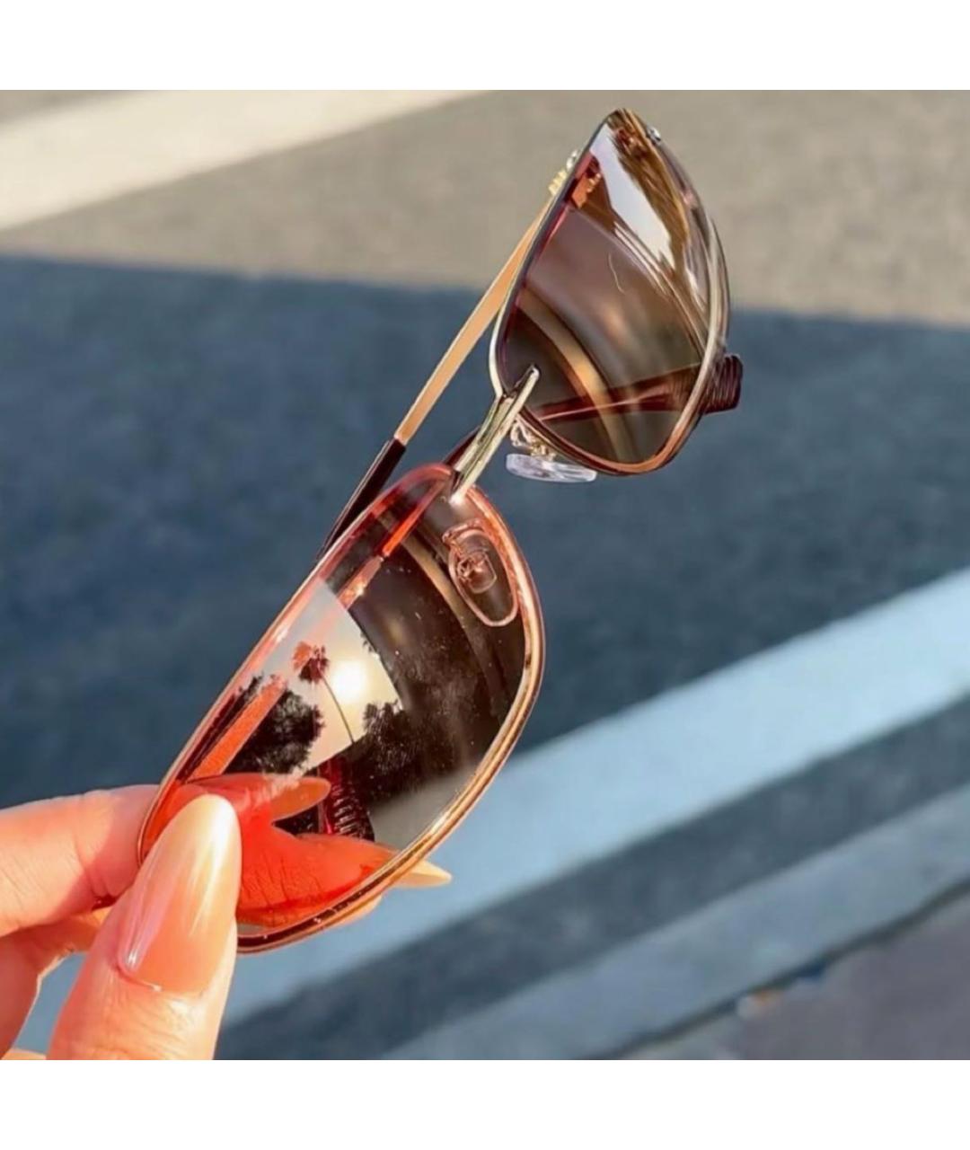 MIU MIU Бежевые металлические солнцезащитные очки, фото 7