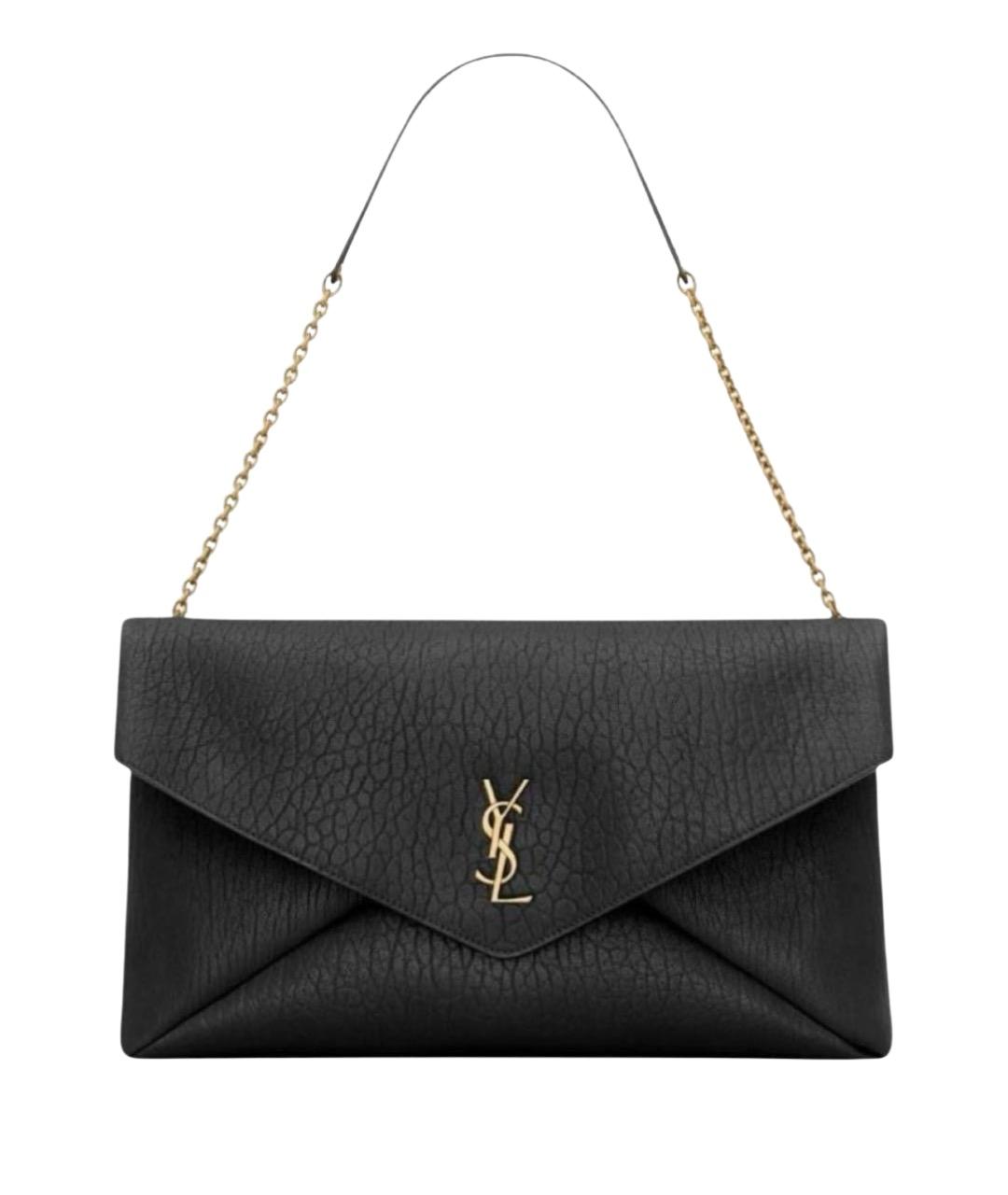 SAINT LAURENT Черная кожаная сумка через плечо, фото 1