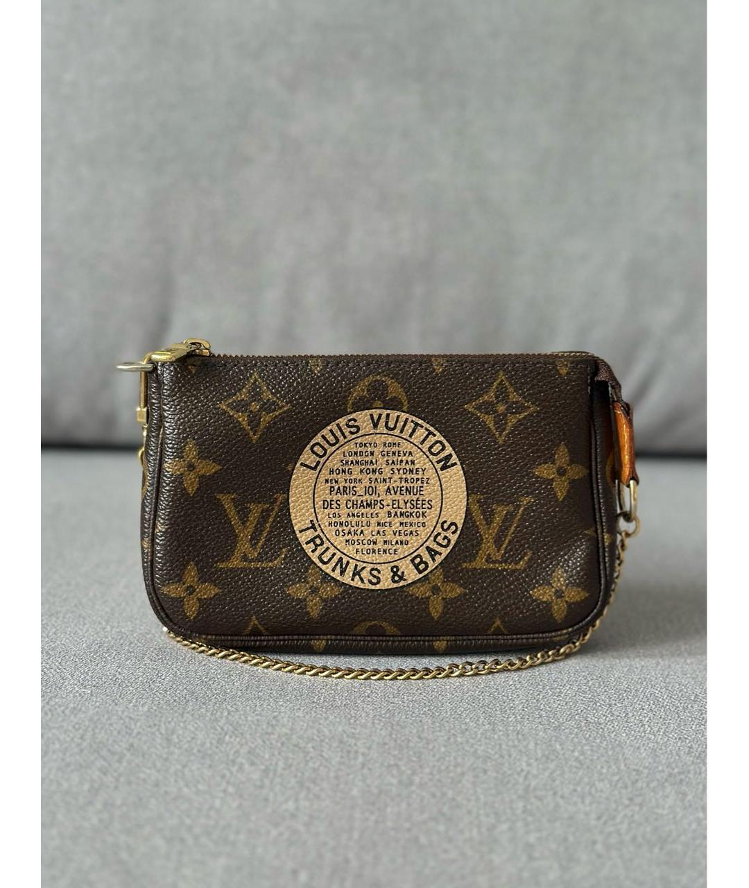 LOUIS VUITTON Коричневая сумка с короткими ручками, фото 3