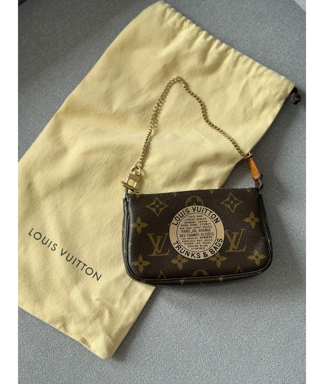LOUIS VUITTON Коричневая сумка с короткими ручками, фото 2