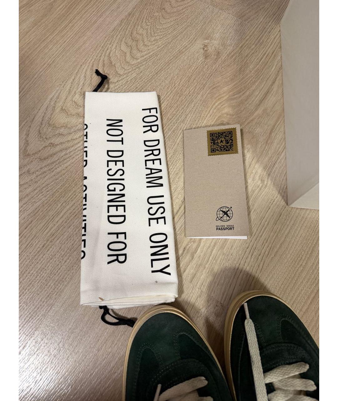 GOLDEN GOOSE DELUXE BRAND Зеленые замшевые низкие кроссовки / кеды, фото 6