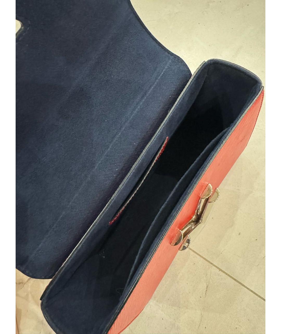 LOUIS VUITTON Красная кожаная сумка с короткими ручками, фото 4