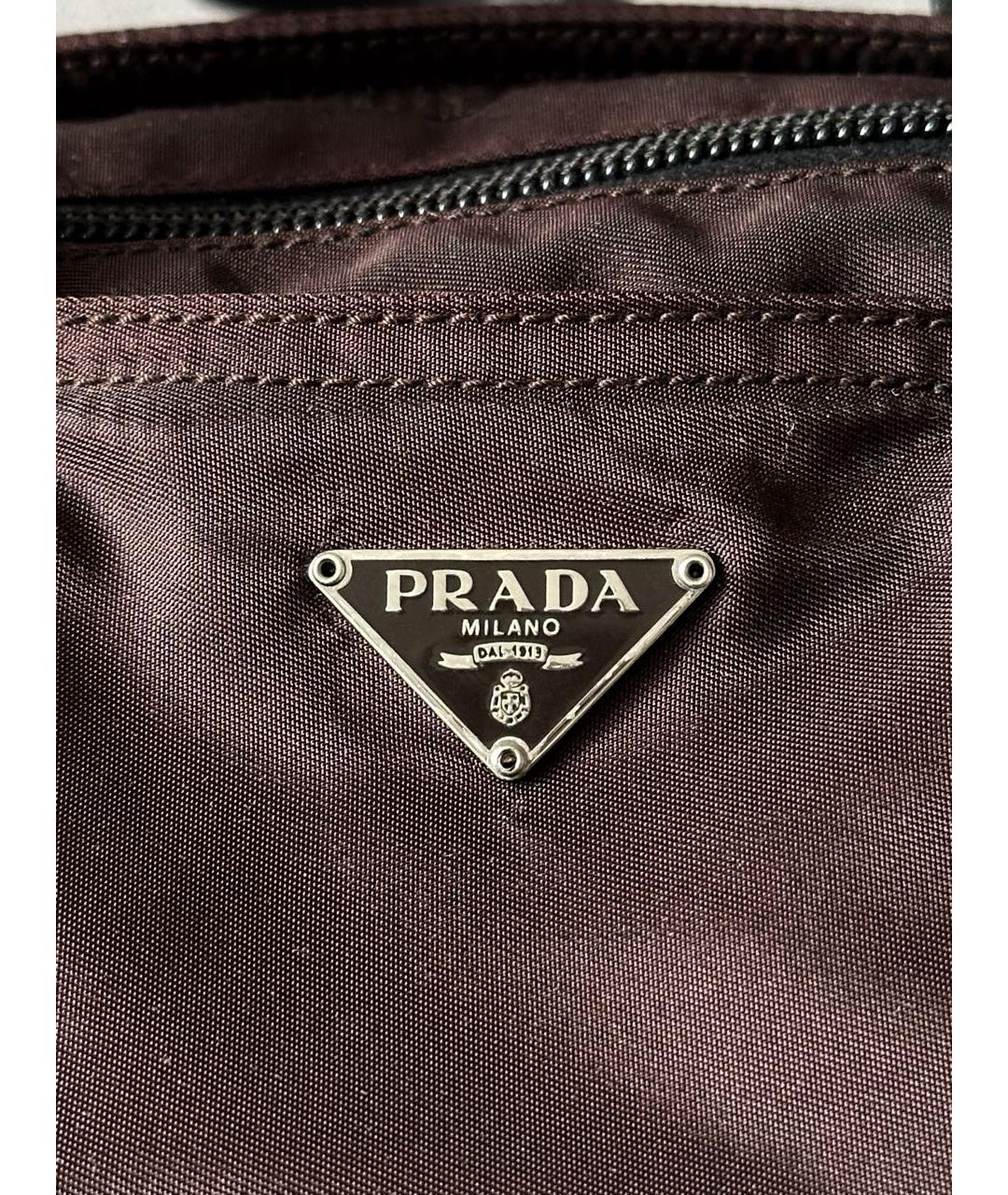 PRADA Фиолетовая тканевая сумка тоут, фото 7