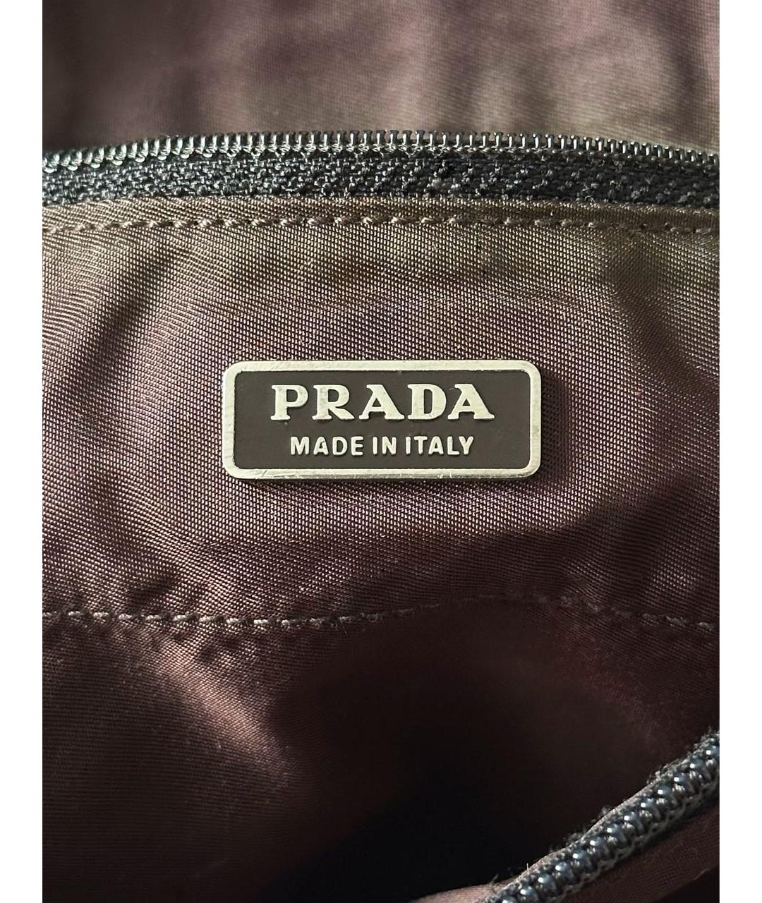 PRADA Фиолетовая тканевая сумка тоут, фото 8
