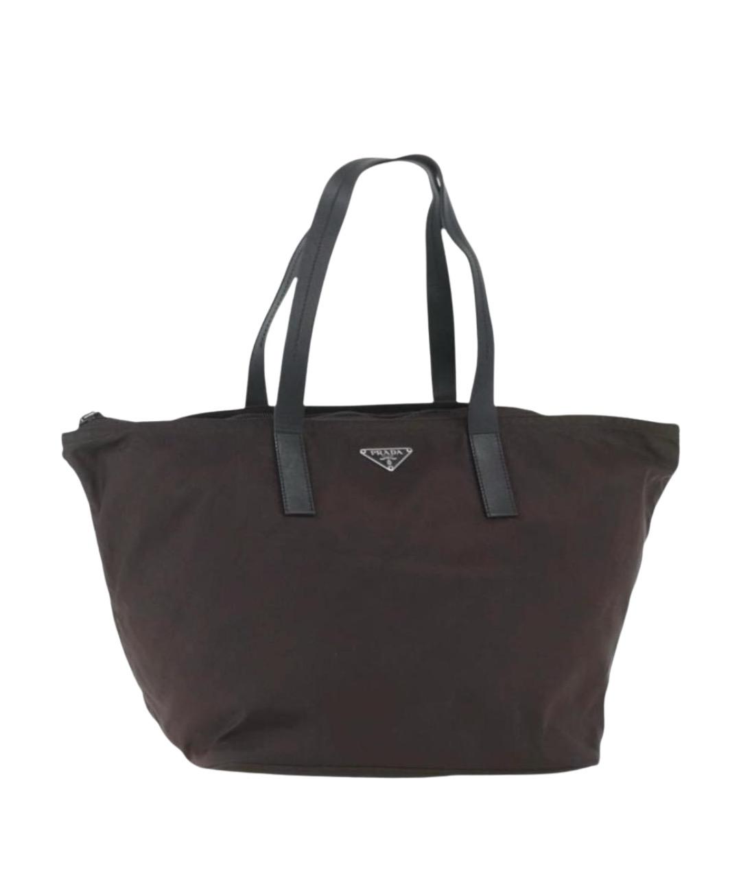 PRADA Фиолетовая тканевая сумка тоут, фото 1