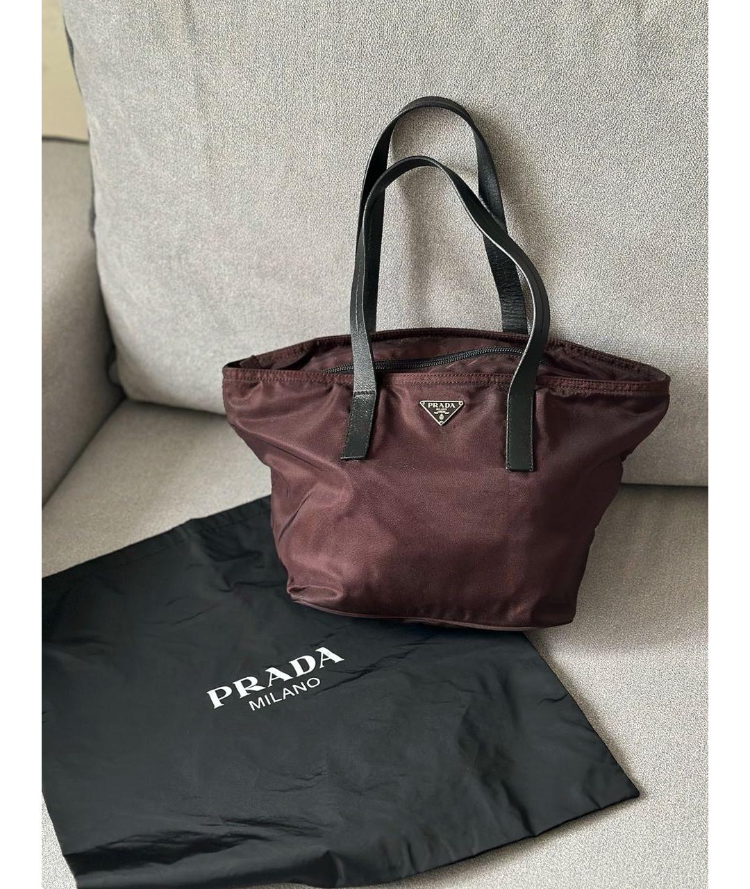PRADA Фиолетовая тканевая сумка тоут, фото 2