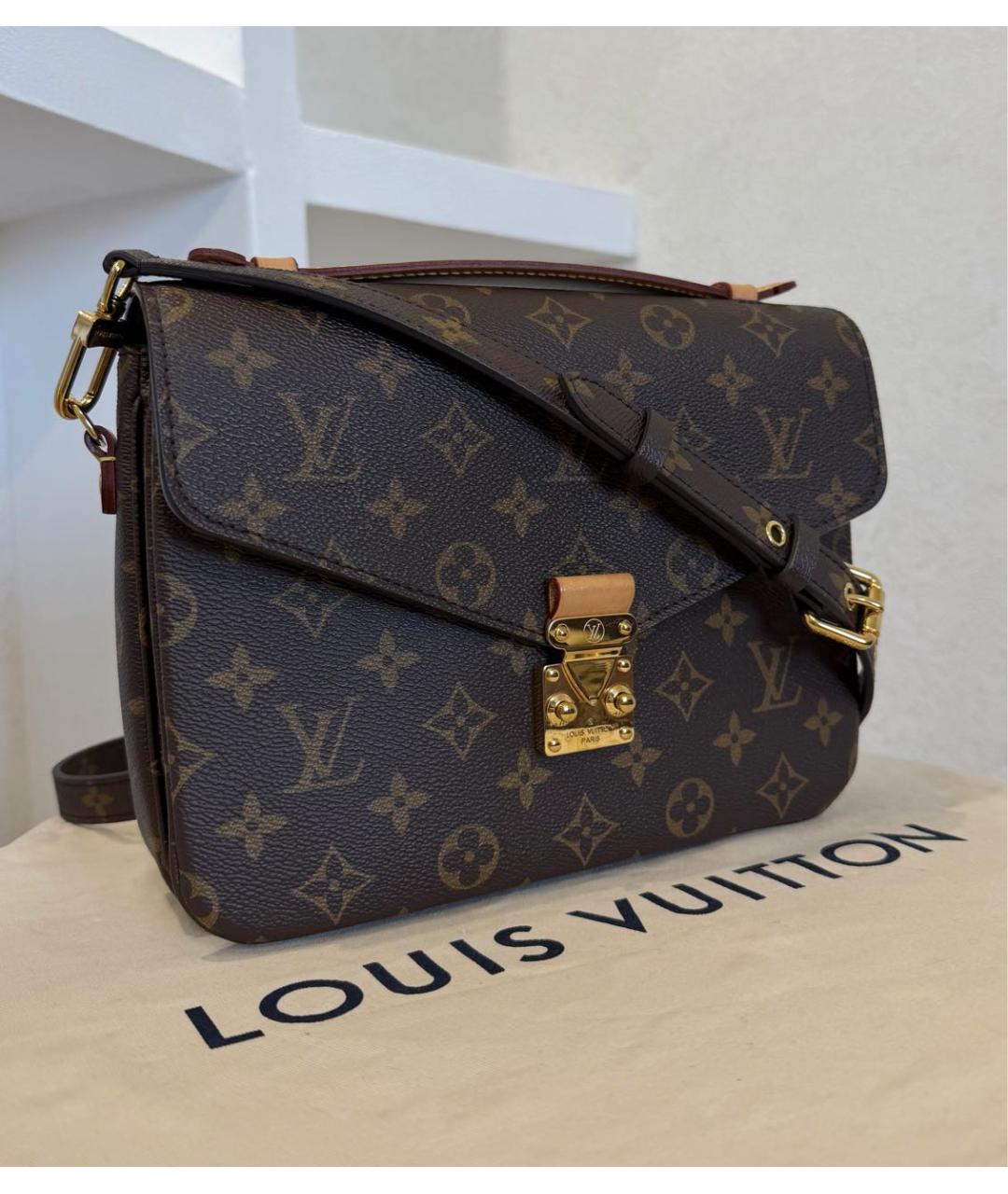 LOUIS VUITTON Коричневая сумка через плечо, фото 3