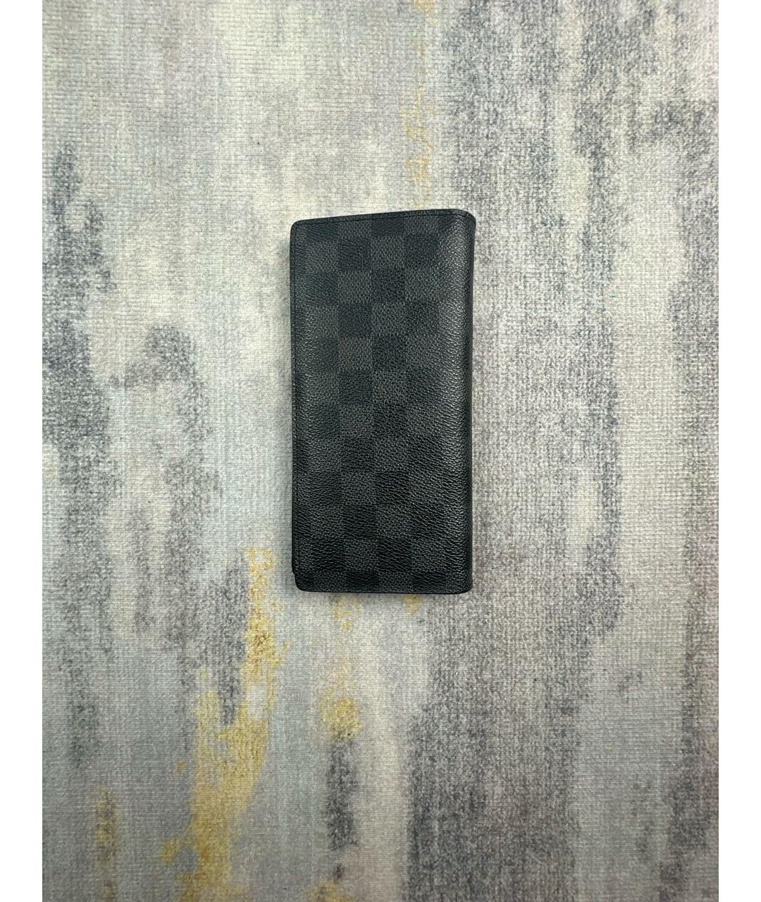 LOUIS VUITTON Антрацитовый кошелек, фото 3