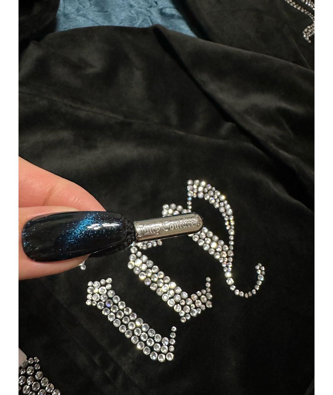 JUICY COUTURE Черный велюровый костюм с брюками, фото 5