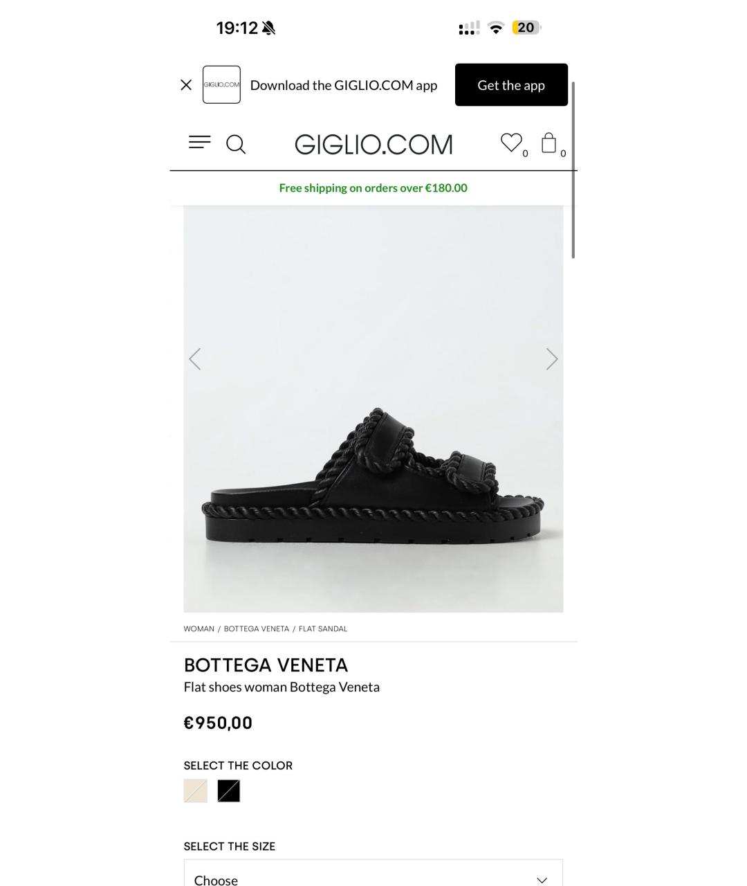 BOTTEGA VENETA Черные кожаные шлепанцы, фото 6