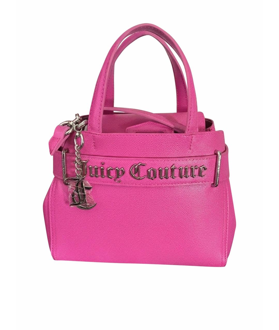 JUICY COUTURE Розовая сумка с короткими ручками из искусственной кожи, фото 7