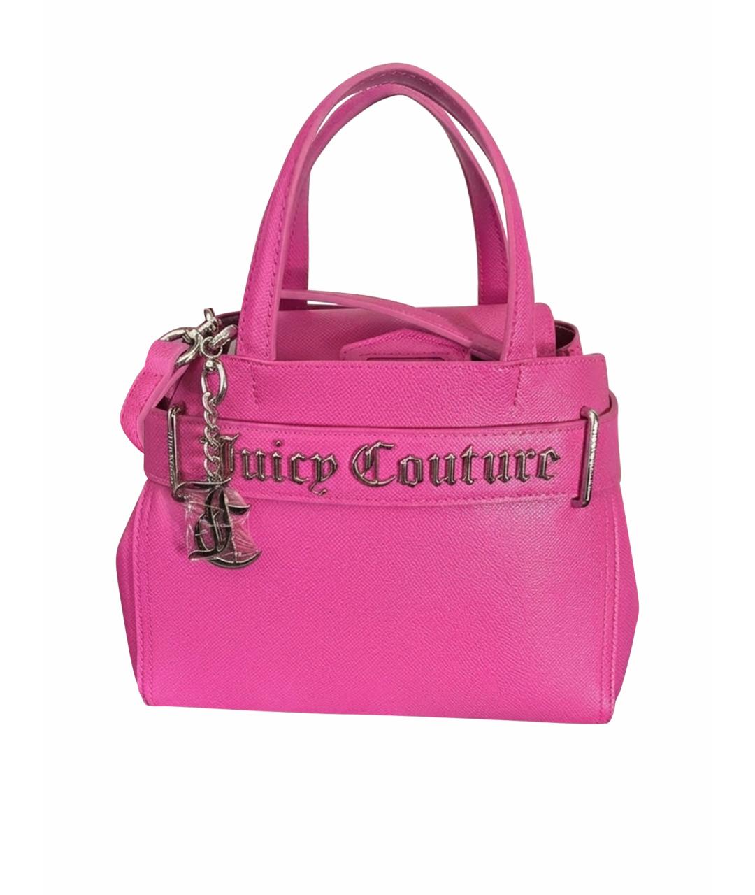 JUICY COUTURE Розовая сумка с короткими ручками из искусственной кожи, фото 1