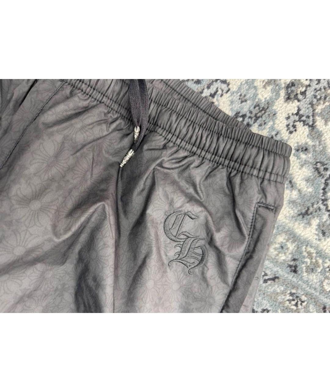 CHROME HEARTS Черные полиэстеровые повседневные брюки, фото 3