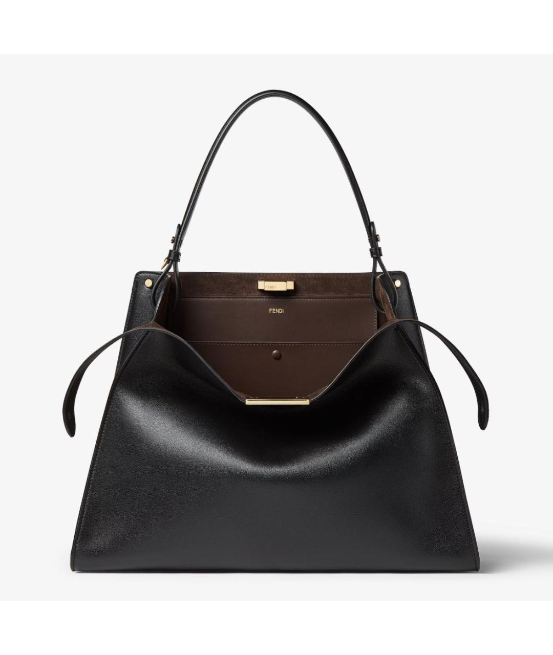 FENDI Черная кожаная сумка через плечо, фото 3