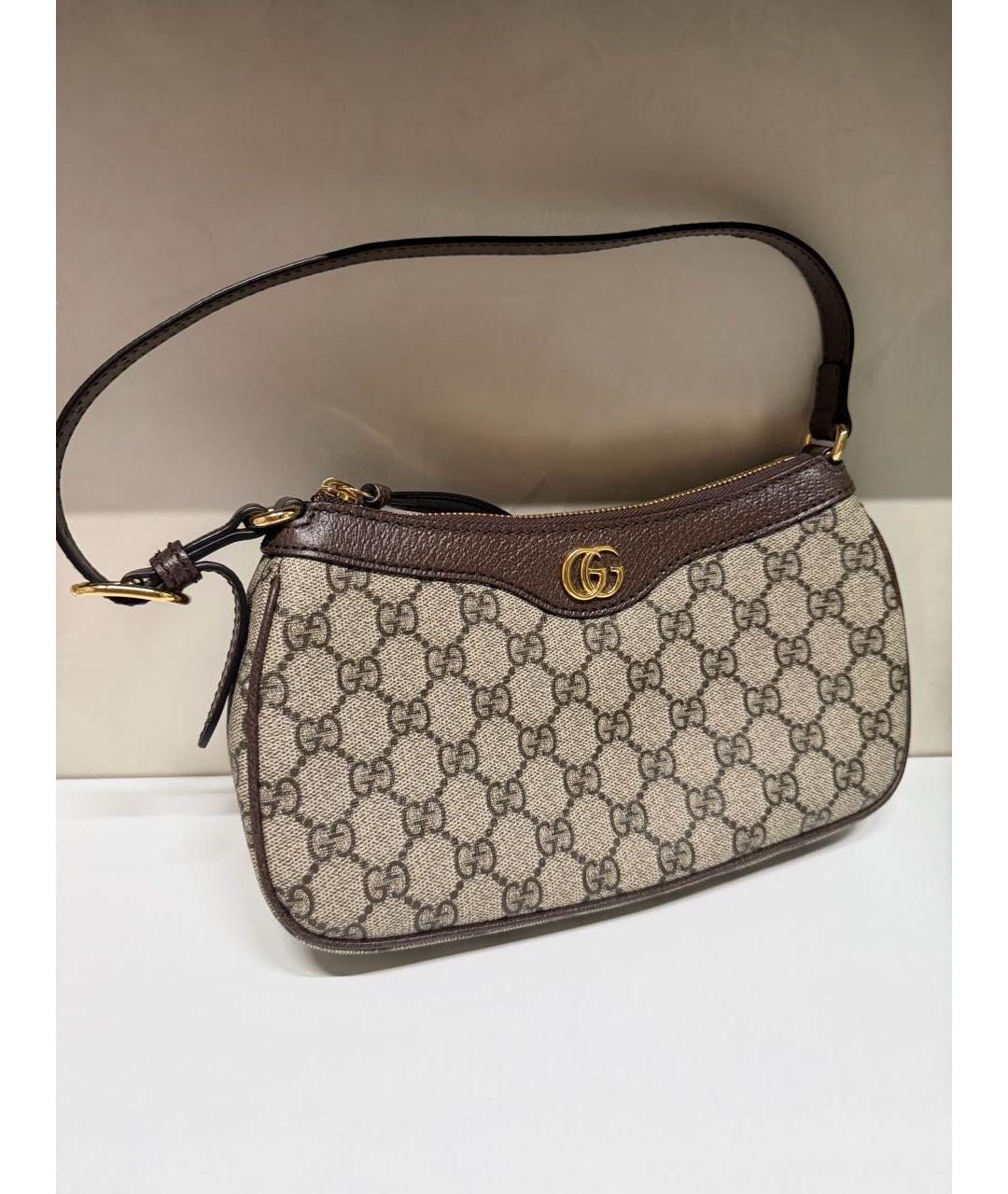 GUCCI Коричневая сумка с короткими ручками, фото 5