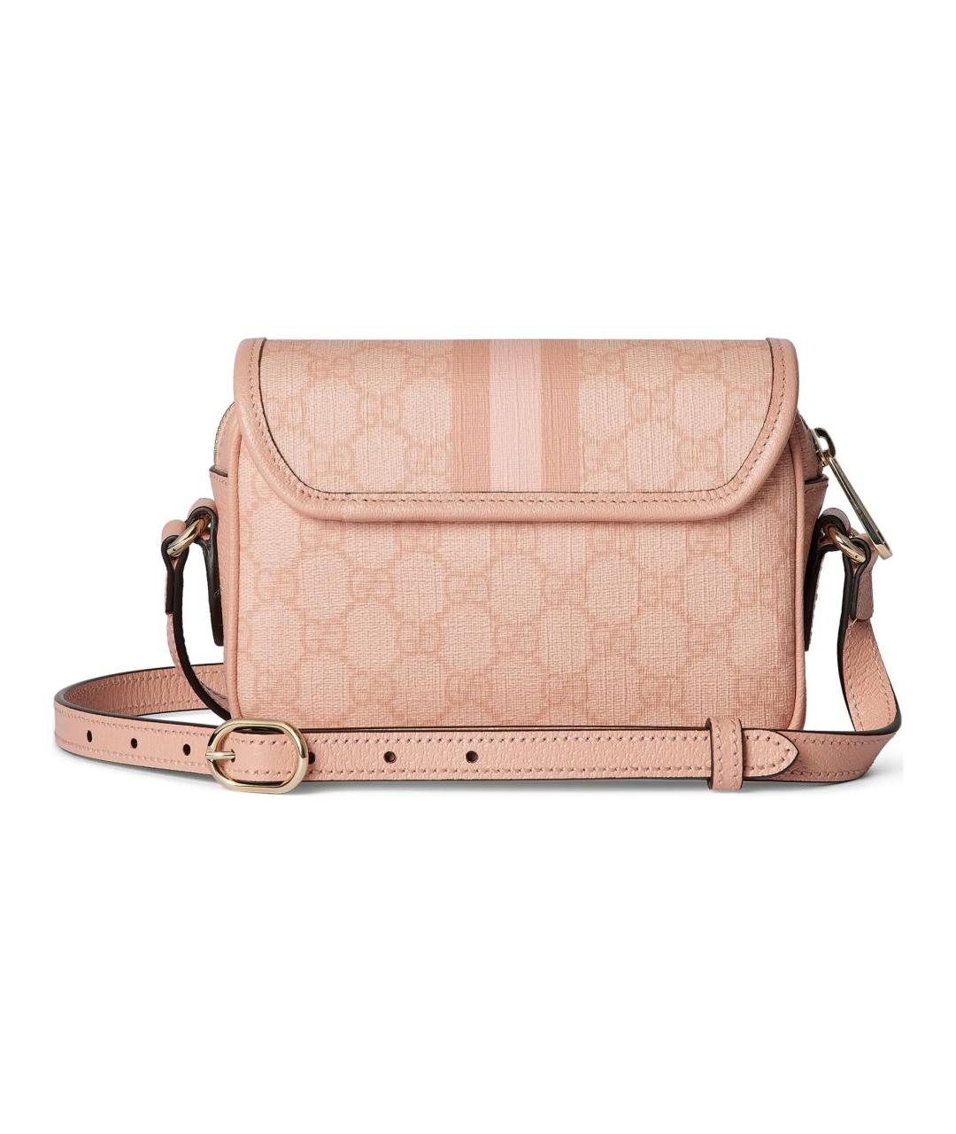 GUCCI Розовая сумка через плечо из канвы, фото 4