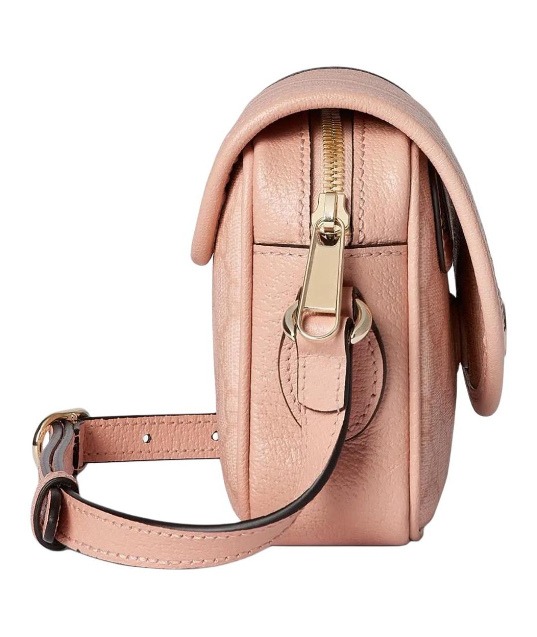 GUCCI Розовая сумка через плечо из канвы, фото 3