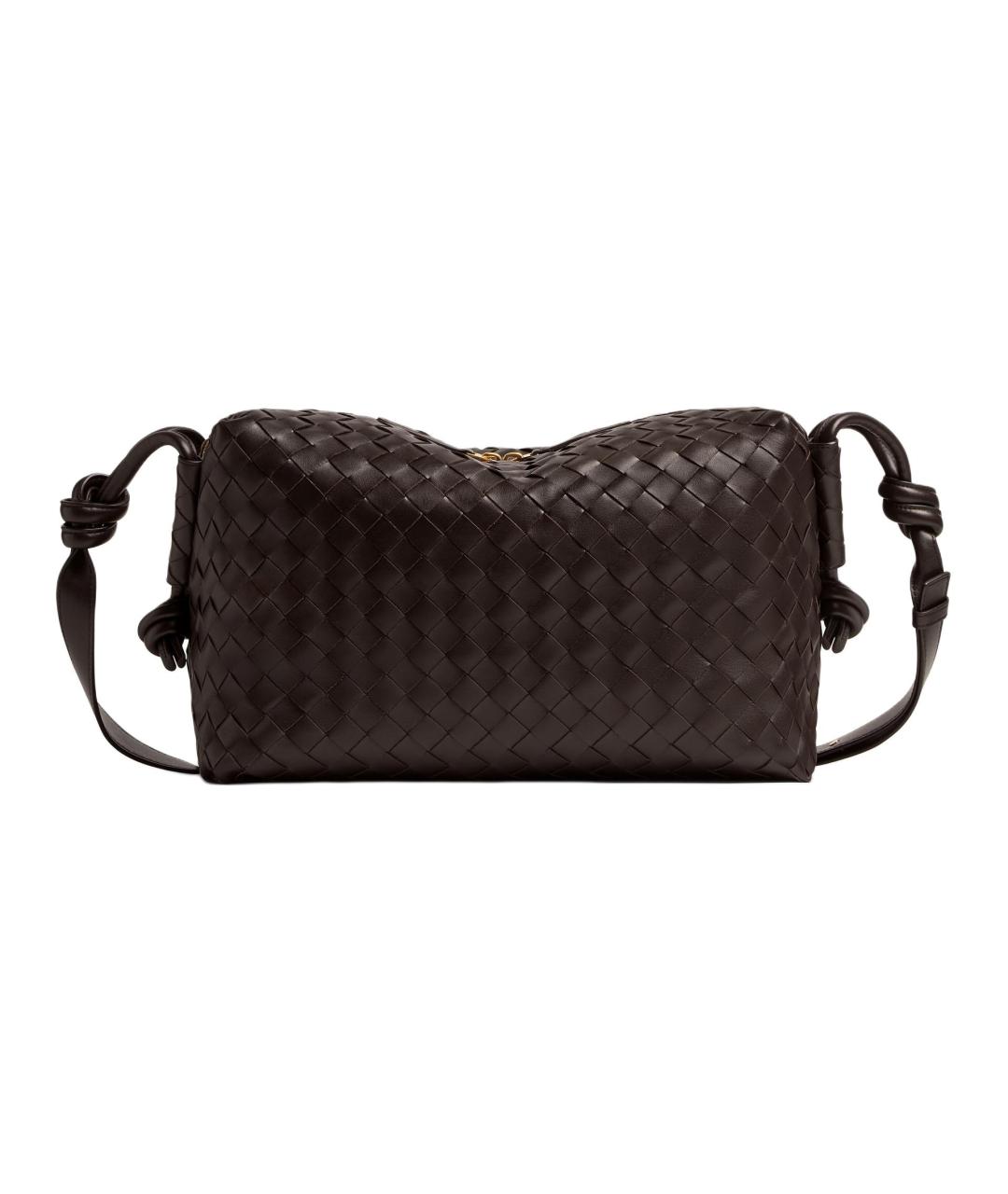 BOTTEGA VENETA Коричневая кожаная сумка через плечо, фото 1