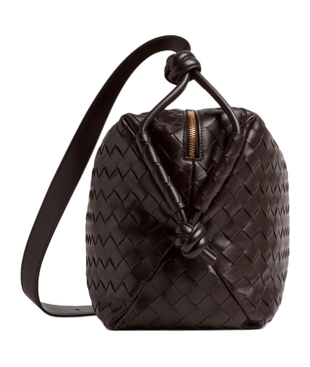 BOTTEGA VENETA Коричневая кожаная сумка через плечо, фото 3