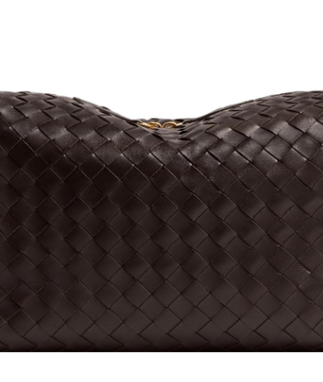 BOTTEGA VENETA Коричневая кожаная сумка через плечо, фото 4