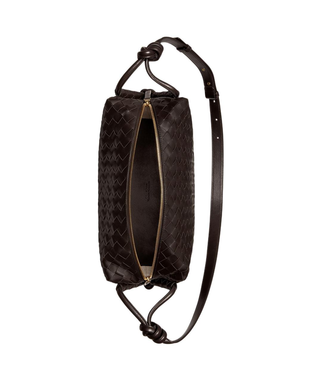 BOTTEGA VENETA Коричневая кожаная сумка через плечо, фото 2