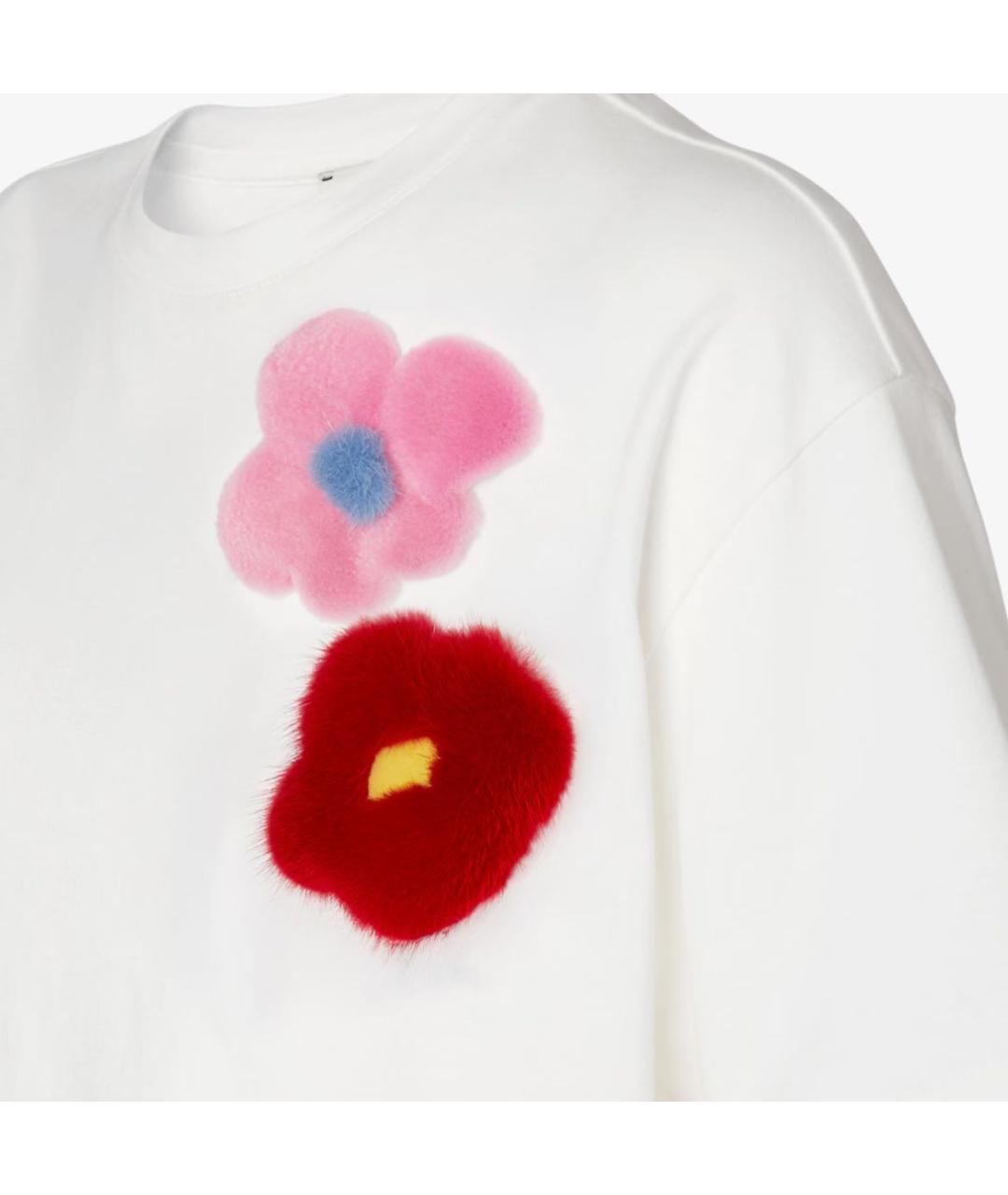 FENDI Белая хлопковая футболка, фото 6