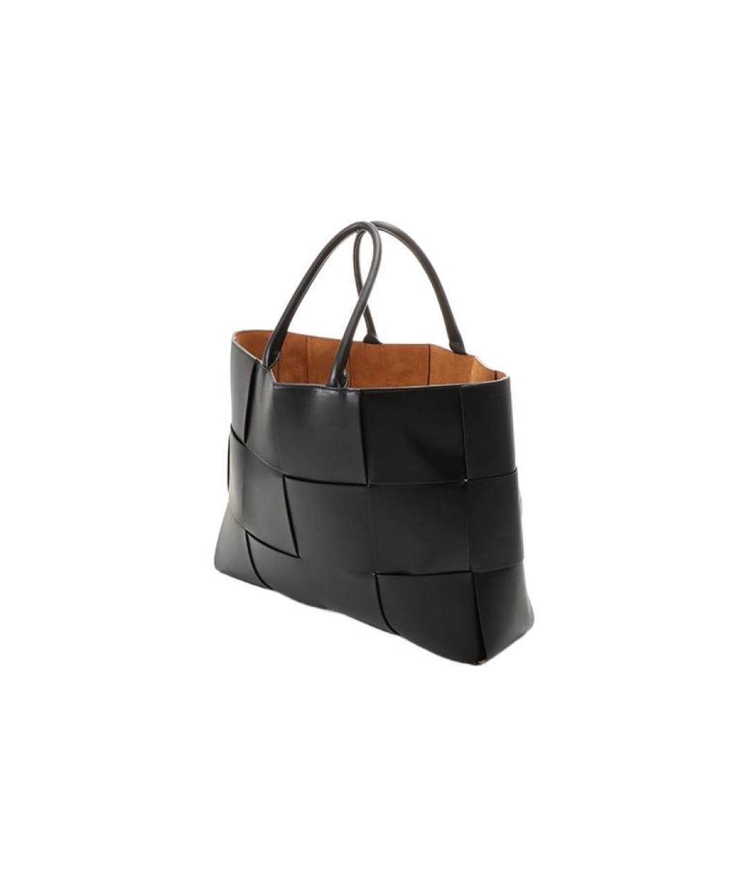 BOTTEGA VENETA Черная кожаная сумка тоут, фото 4