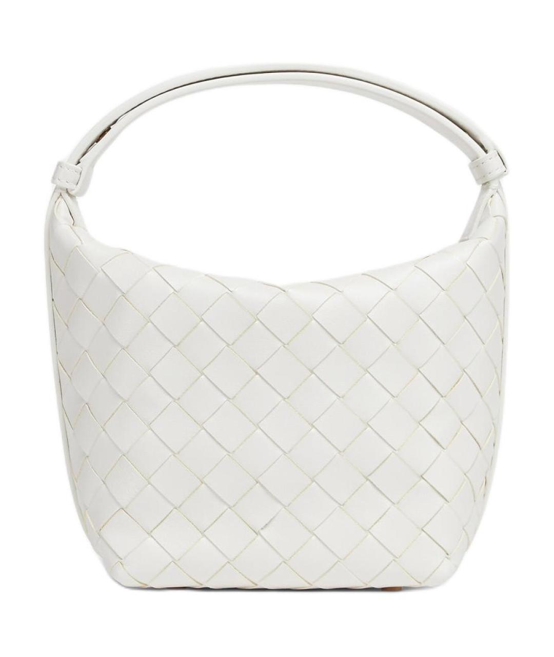 BOTTEGA VENETA Белая кожаная сумка через плечо, фото 3