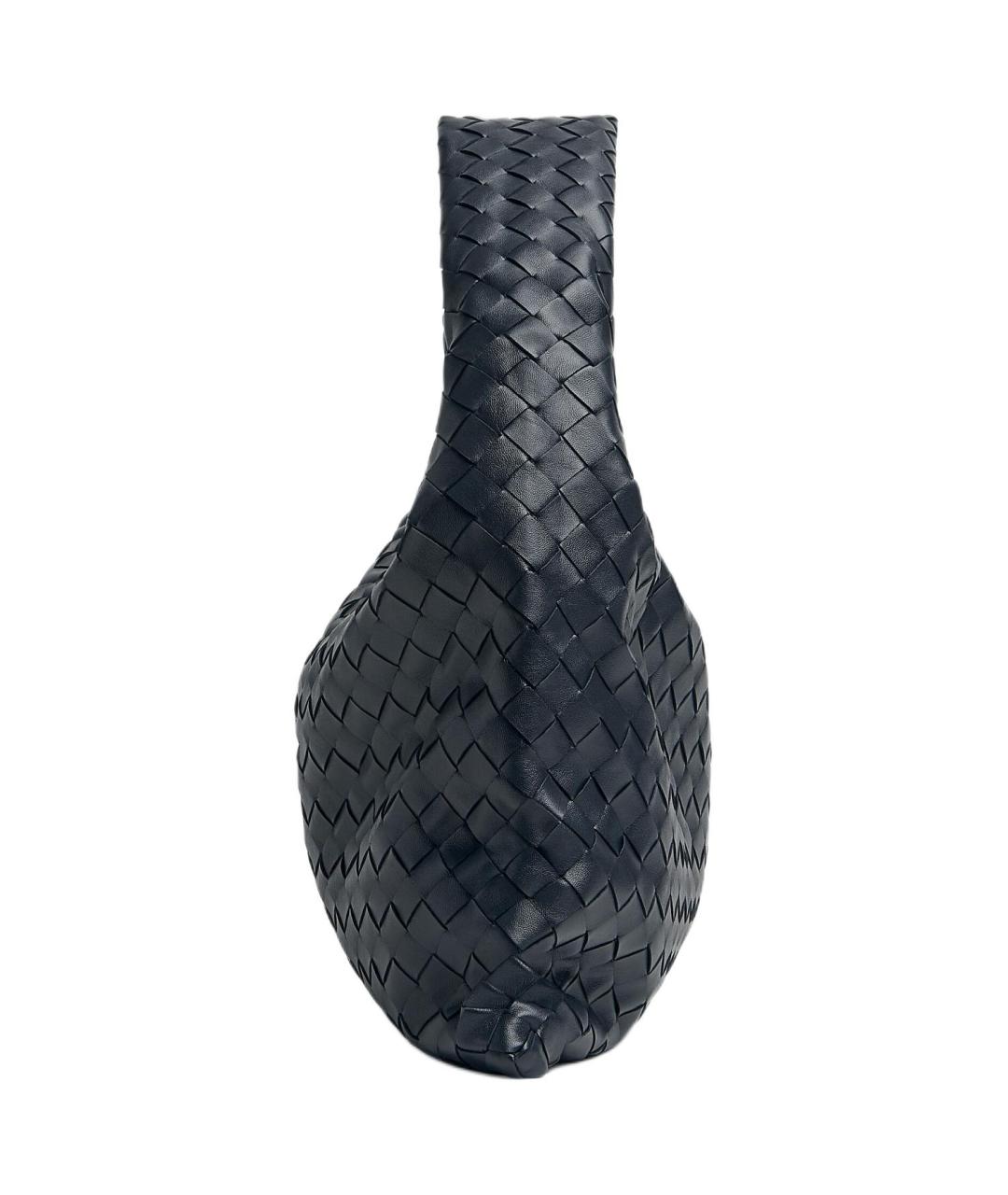 BOTTEGA VENETA Черная кожаная сумка через плечо, фото 2