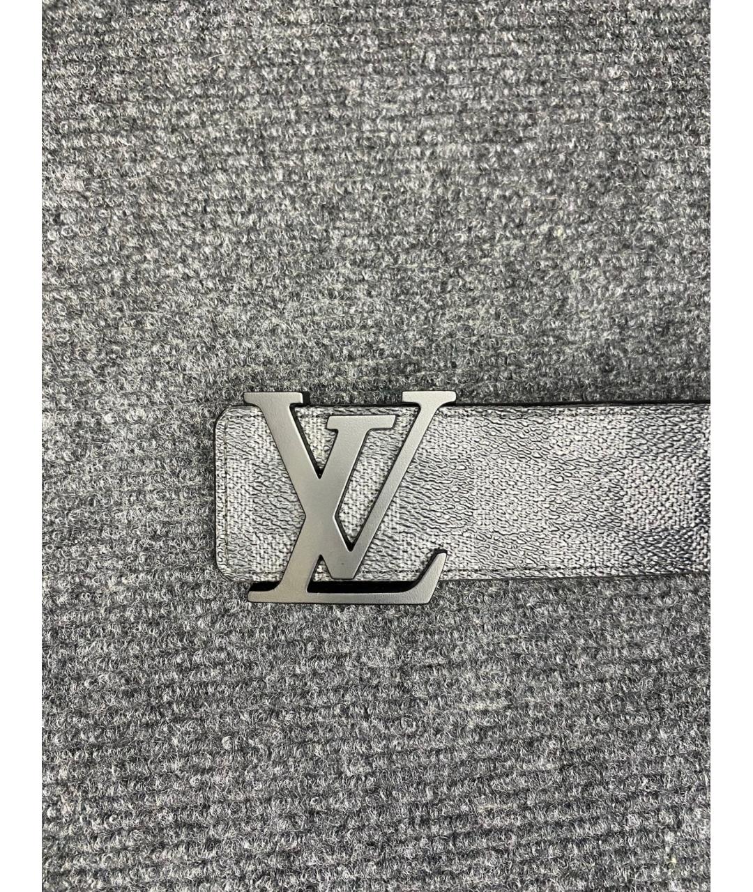 LOUIS VUITTON Черный кожаный ремень, фото 3