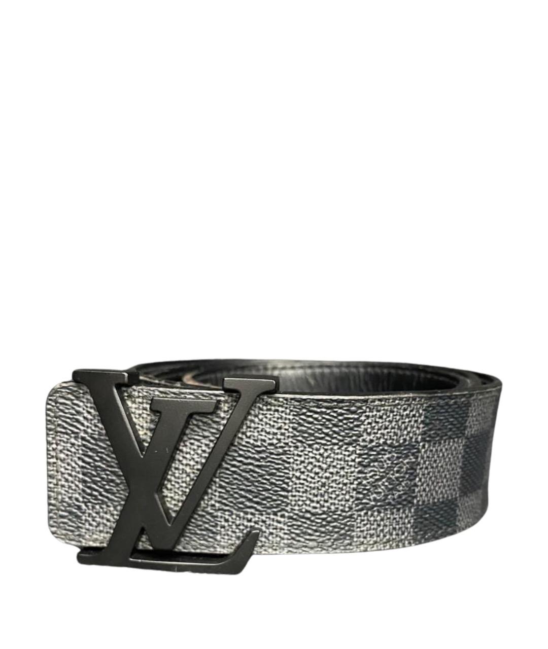 LOUIS VUITTON Черный кожаный ремень, фото 1