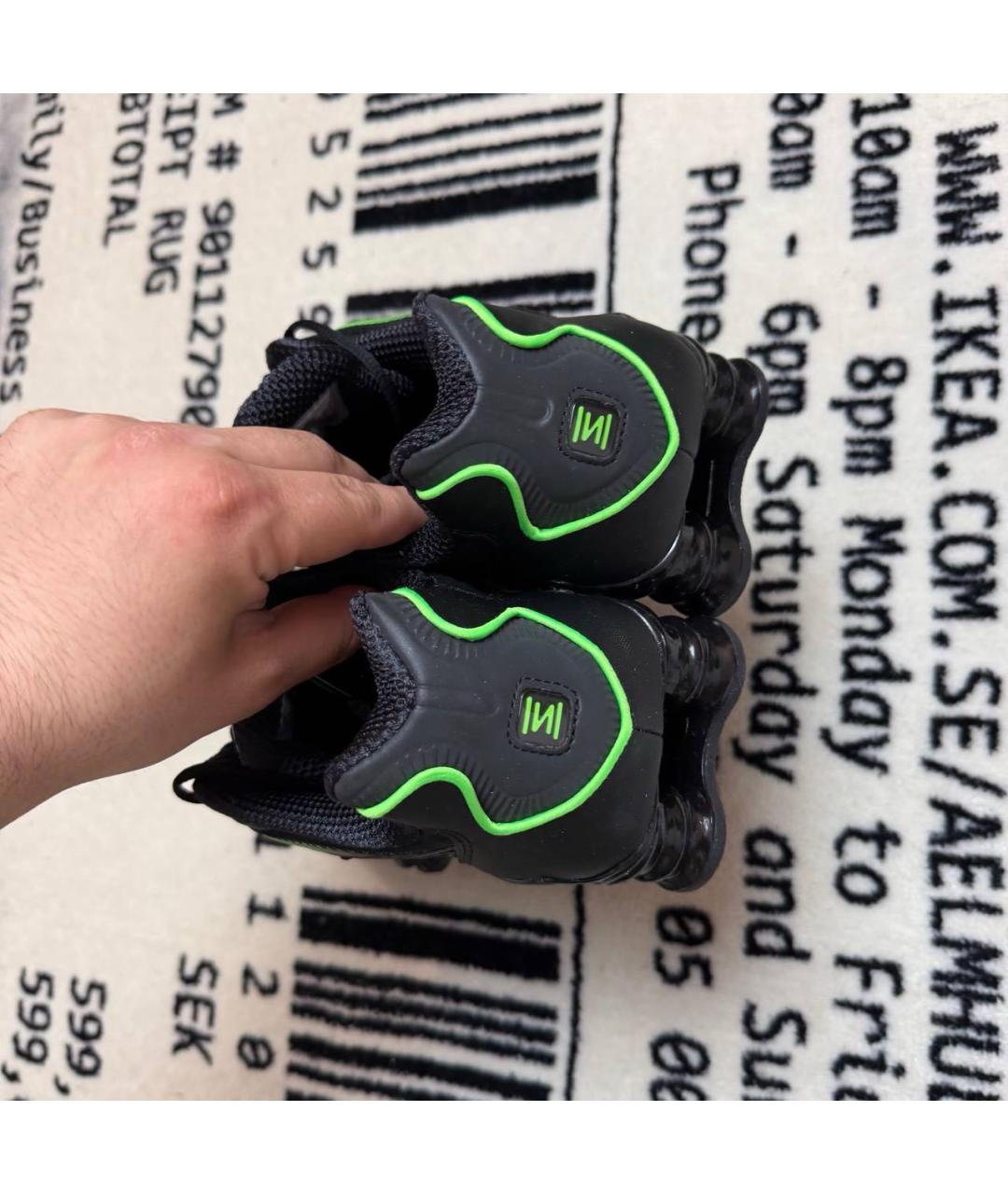 NIKE Черные текстильные низкие кроссовки / кеды, фото 4