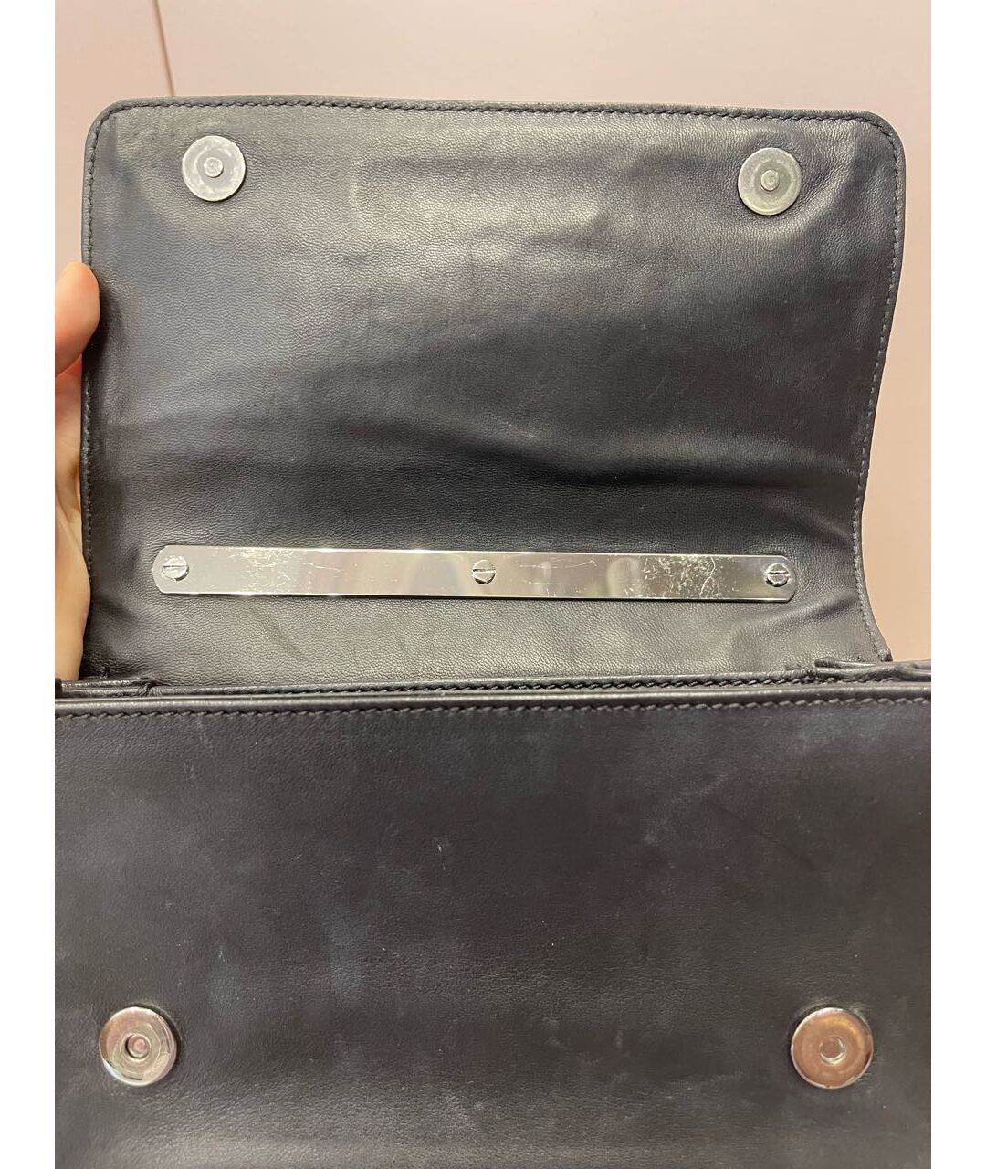 VALENTINO Черная кожаная сумка тоут, фото 4