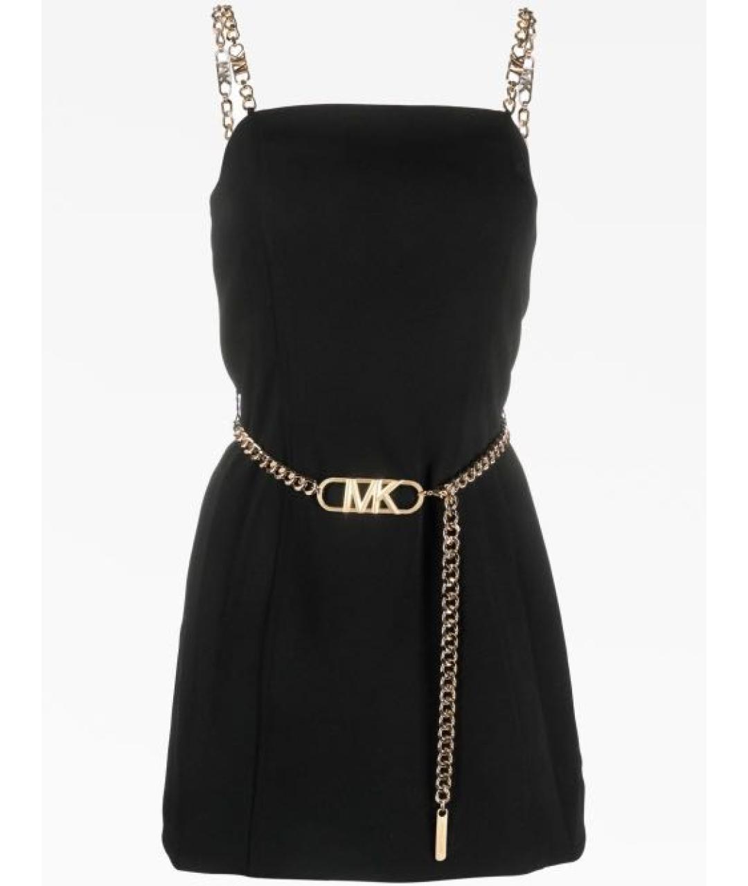 MICHAEL MICHAEL KORS Черное полиэстеровое коктейльное платье, фото 8