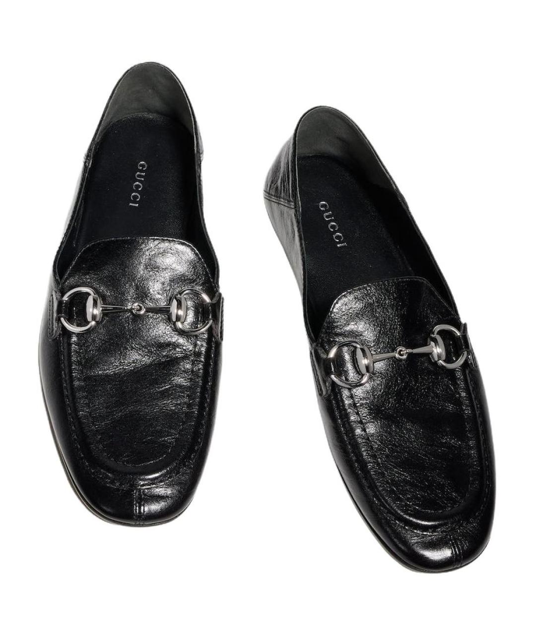 GUCCI Черные кожаные лоферы, фото 5