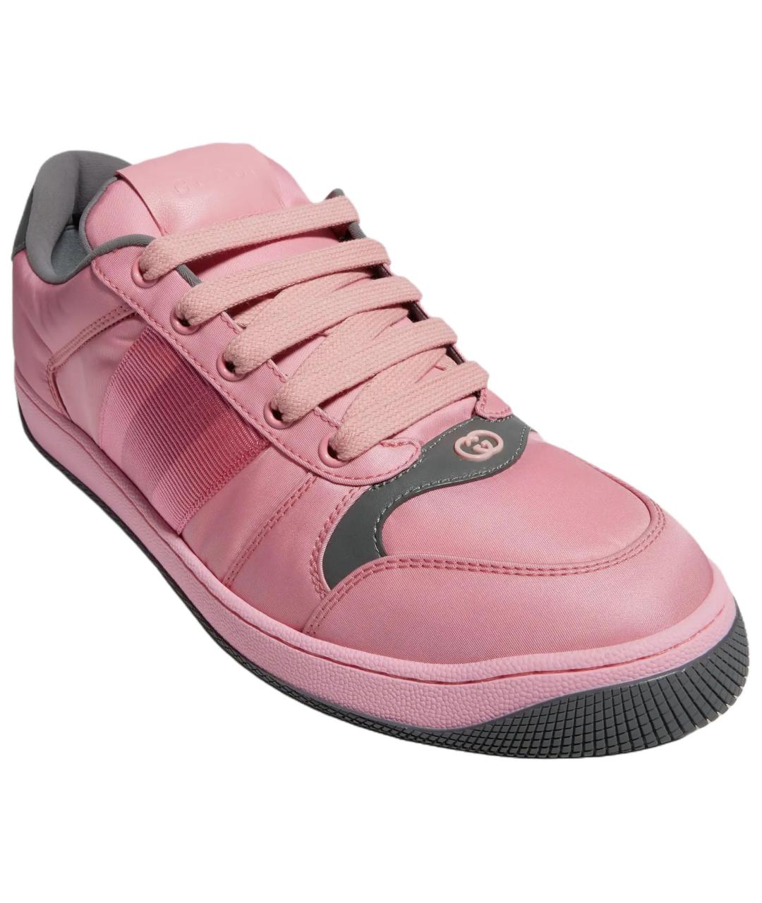 GUCCI Розовые низкие кроссовки / кеды, фото 4