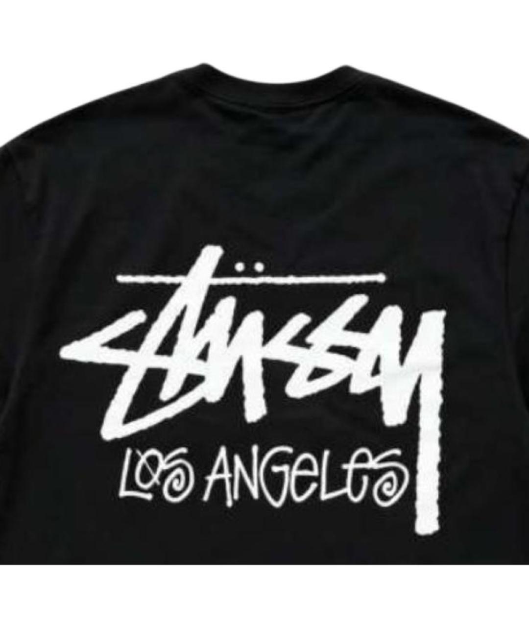 STUSSY Черная хлопковая футболка, фото 3