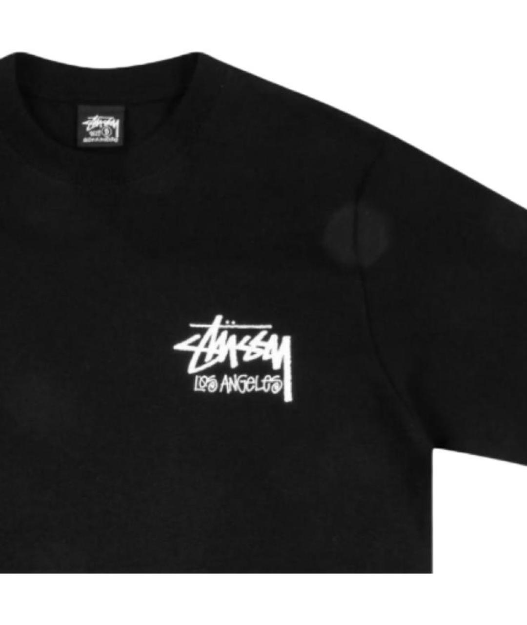 STUSSY Черная хлопковая футболка, фото 4