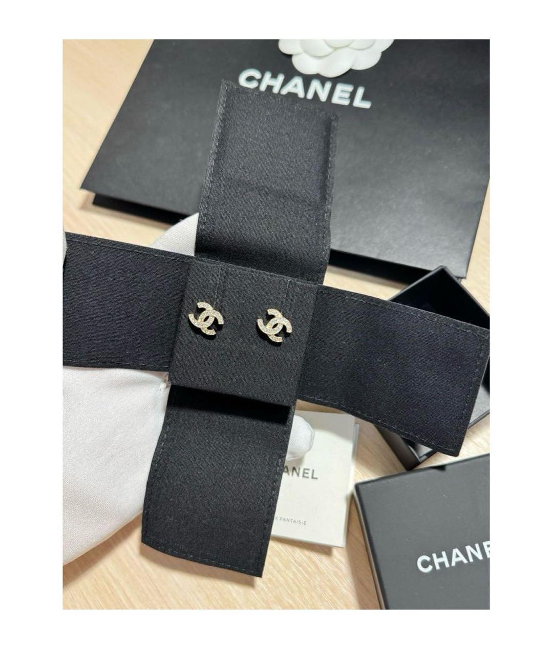CHANEL Серебряные металлические серьги, фото 2