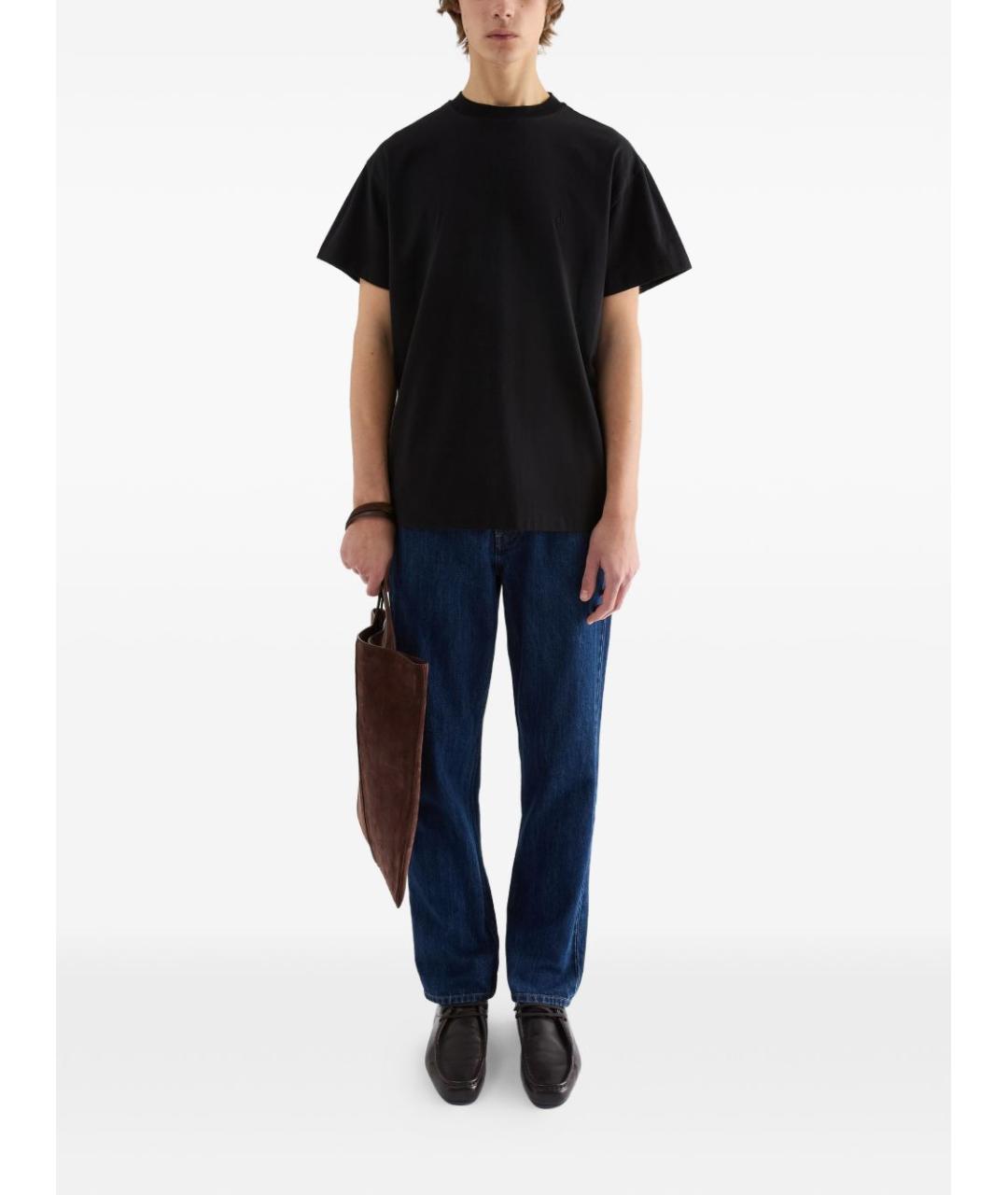 JIL SANDER Синие хлопковые повседневные брюки, фото 2