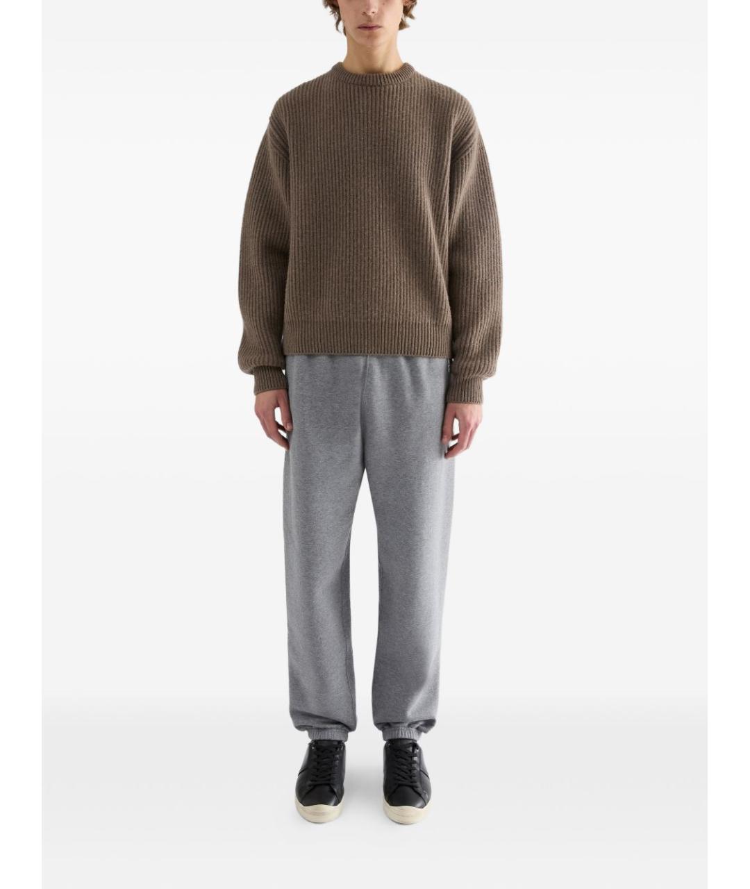 JIL SANDER Коричневый шерстяной джемпер / свитер, фото 2