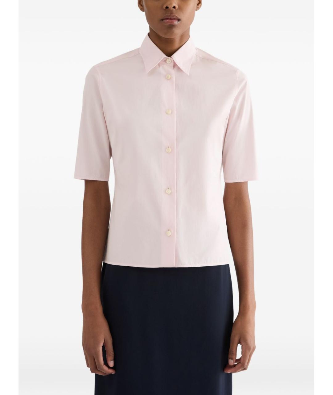 JIL SANDER Розовая хлопковая рубашка, фото 4