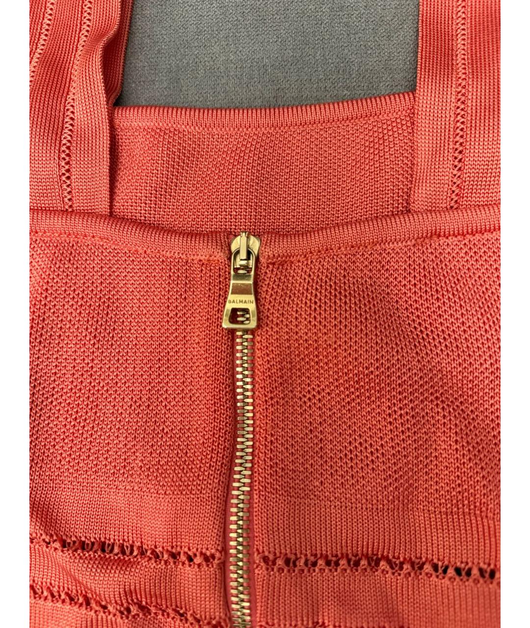BALMAIN Коралловая вискозная майка, фото 4