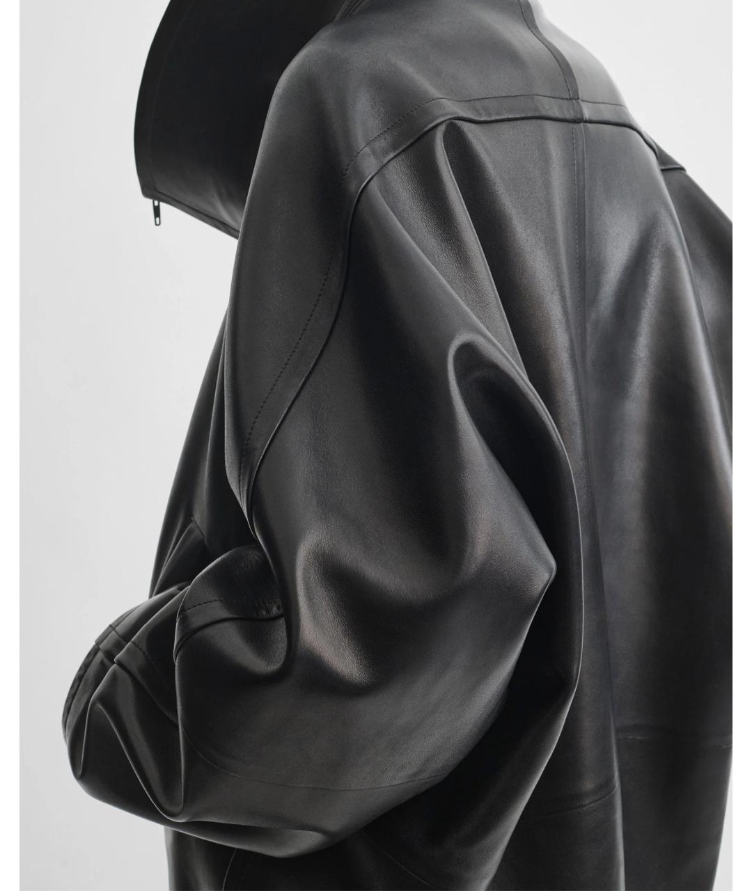 PHOEBE PHILO Черная кожаная куртка, фото 3