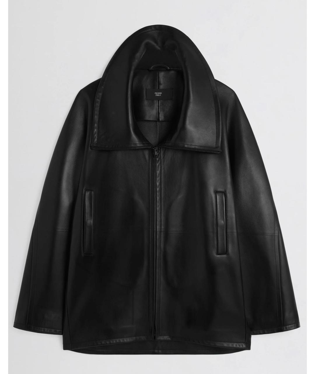 PHOEBE PHILO Черная кожаная куртка, фото 1