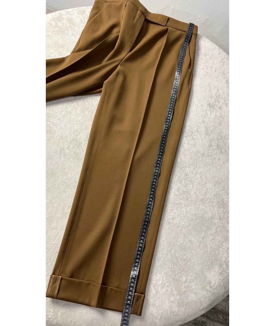 MAX MARA Коричневые прямые брюки, фото 5