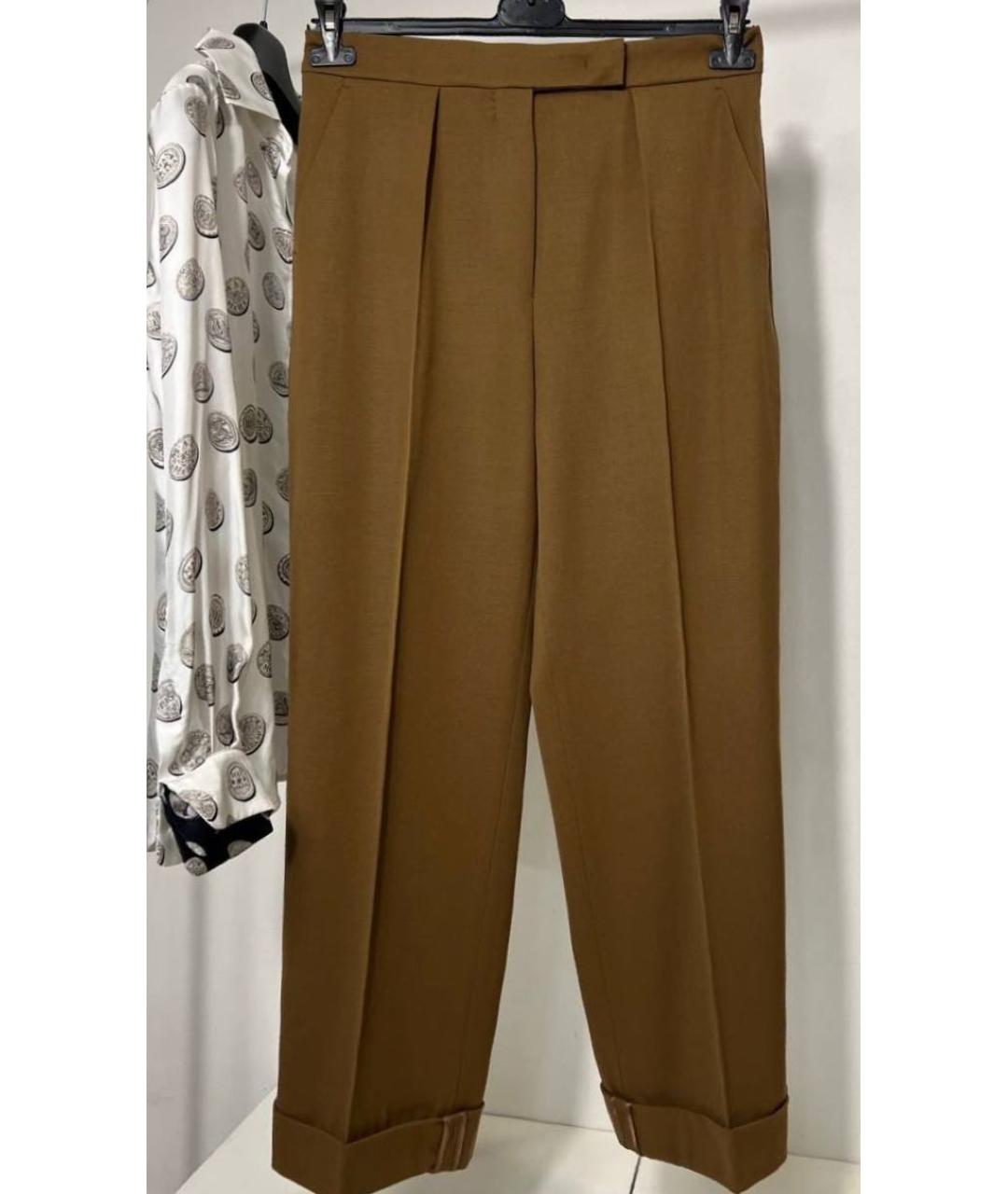 MAX MARA Коричневые прямые брюки, фото 9