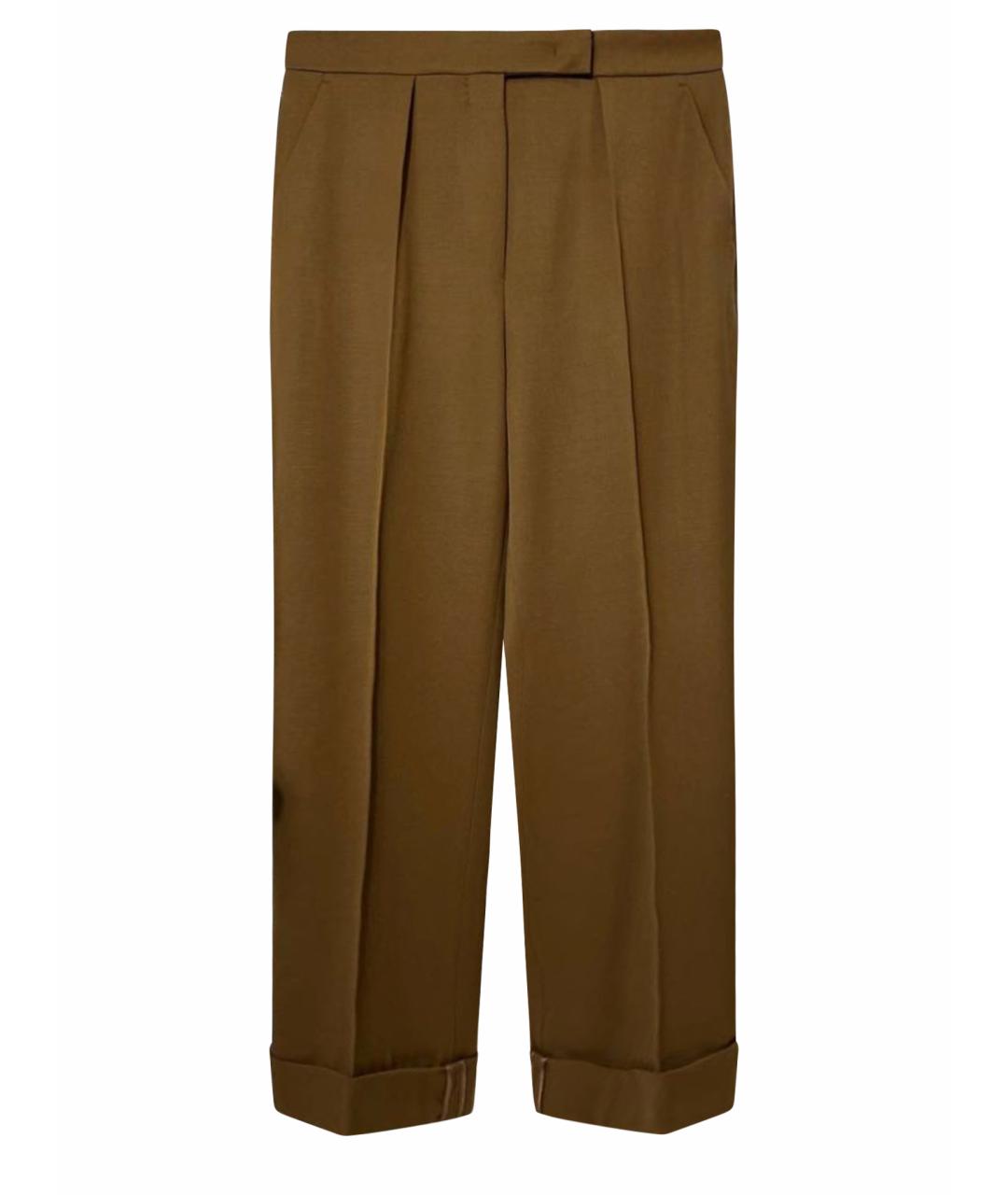 MAX MARA Коричневые прямые брюки, фото 1