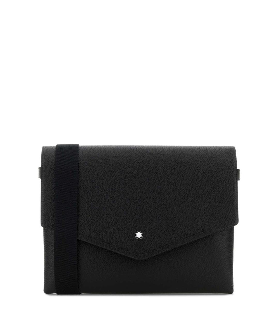 MONTBLANC Черная кожаная сумка на плечо, фото 1