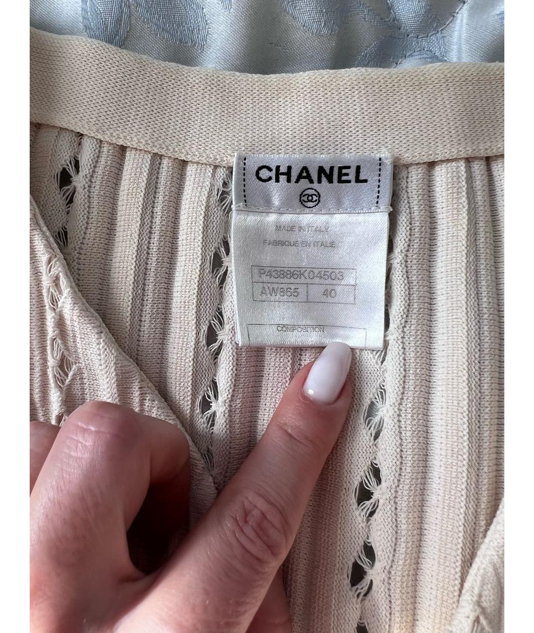 CHANEL Бежевый хлопковый костюм с юбками, фото 3